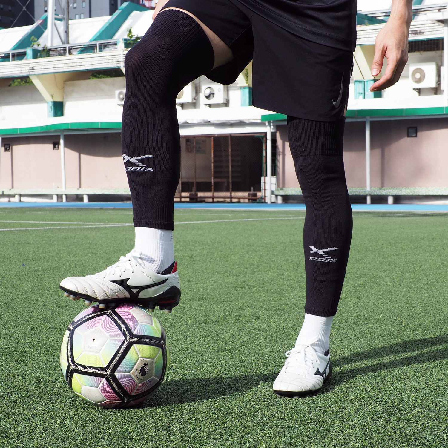 X-TUBE | Football Sleeves (Free Size-Black)
