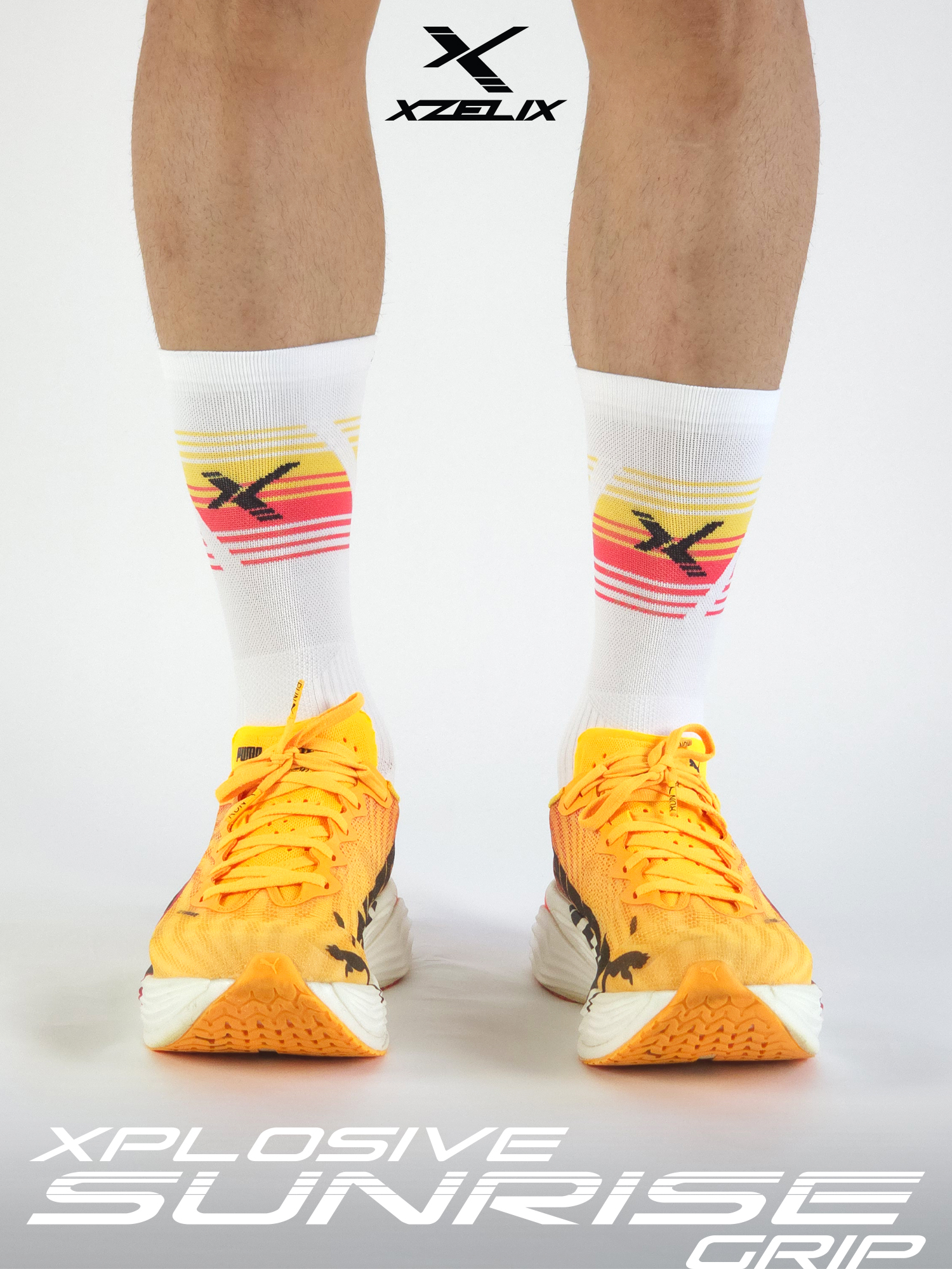 Xplosive GRIP - Sunrise Edition | Performance Crew Socks - Image 3