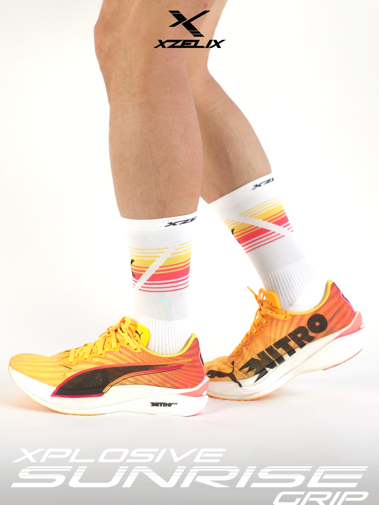 Xplosive GRIP - Sunrise Edition | Performance Crew Socks - Image 4