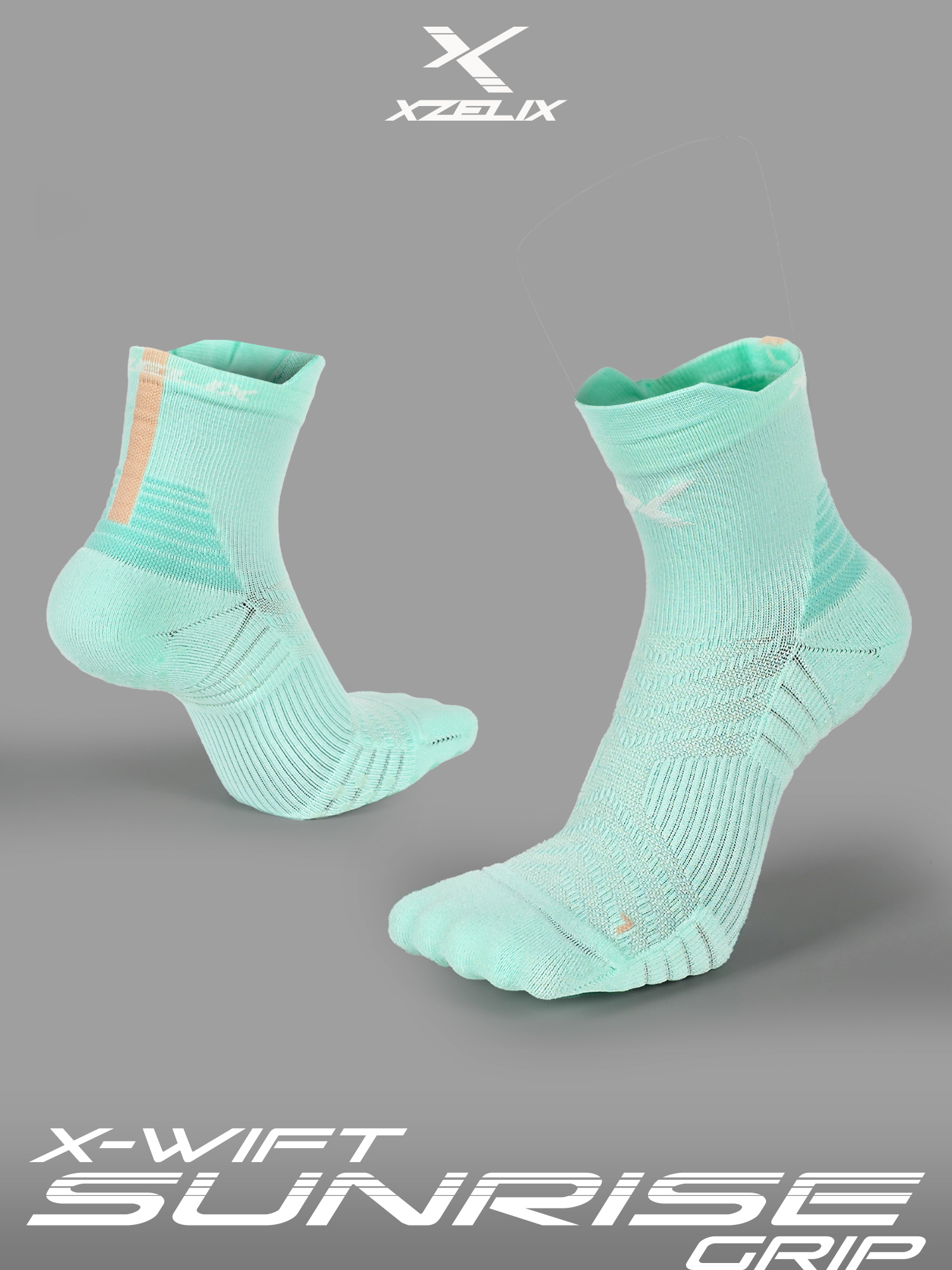 X-Wift GRIP - Sunrise Edition | Performance Low Cut Socks - Image 11